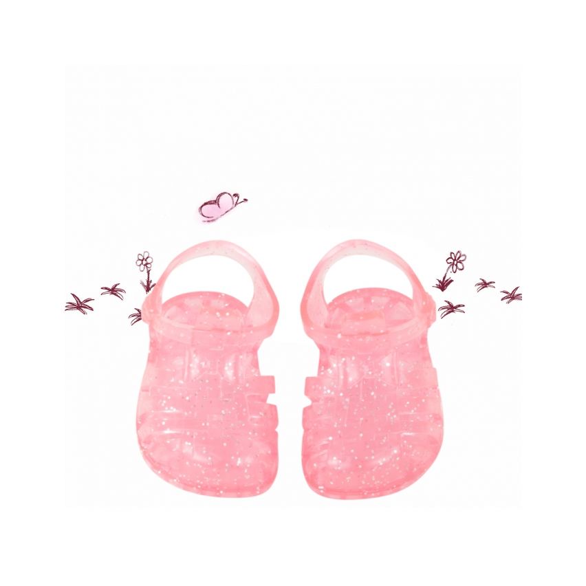 Glitter waterschoentjes pop roze, Goetz