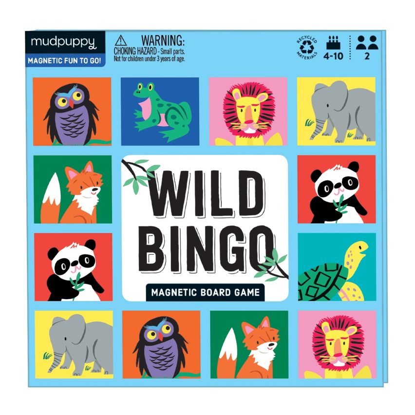 Wild Bingo magnetisch bordspel, Mudpuppy