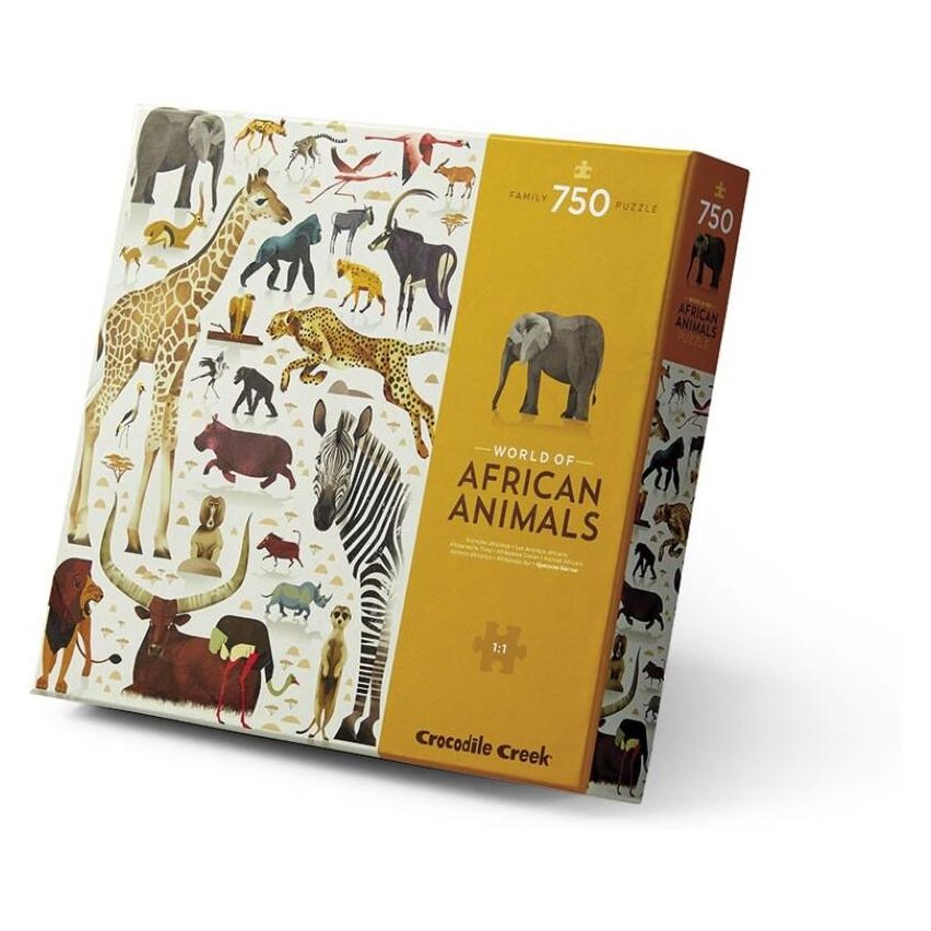 Puzzel World of African Animals 750 st, Crocodile Creek