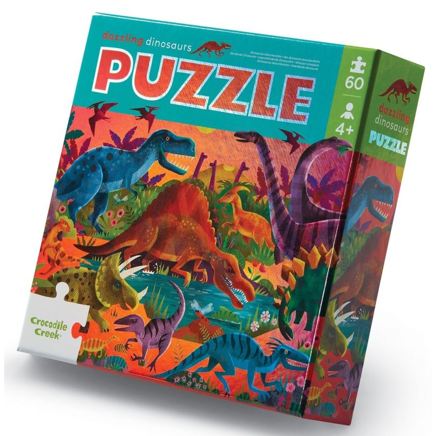 Folie puzzel Dazzling Dinosaurs 60 st, Crocodile Creek