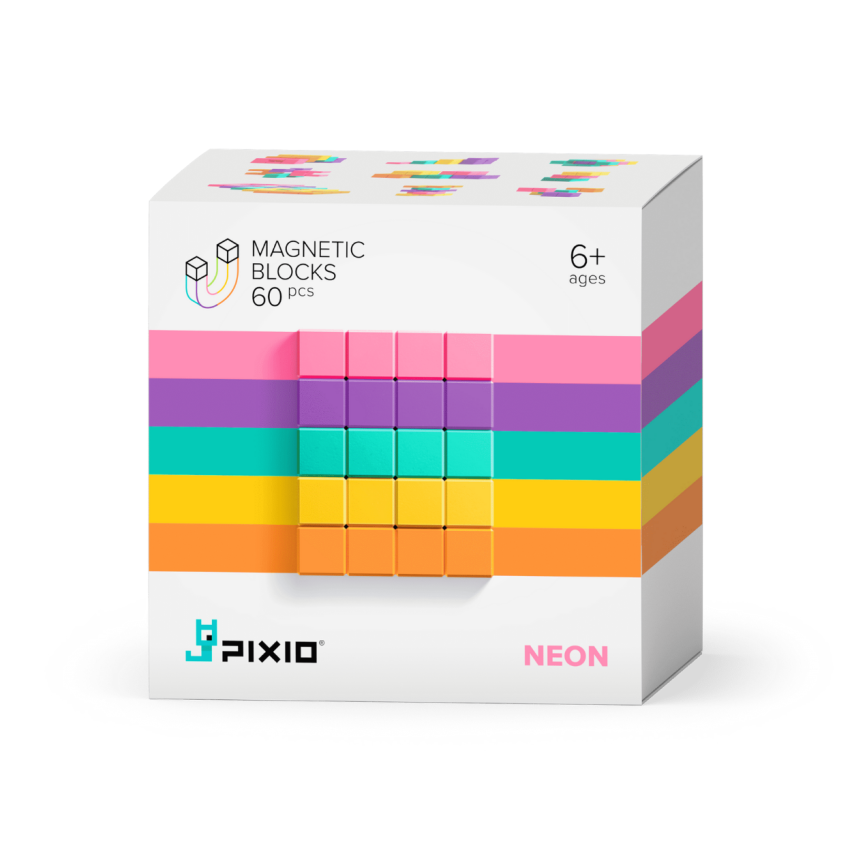 Abstract Neon - 60 magneetblokjes, Pixio